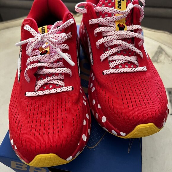 Brooks x runDisney Size 7 Ghost Max 2 Red Polka Dot Women's Sneakers with White - Picture 5 of 5